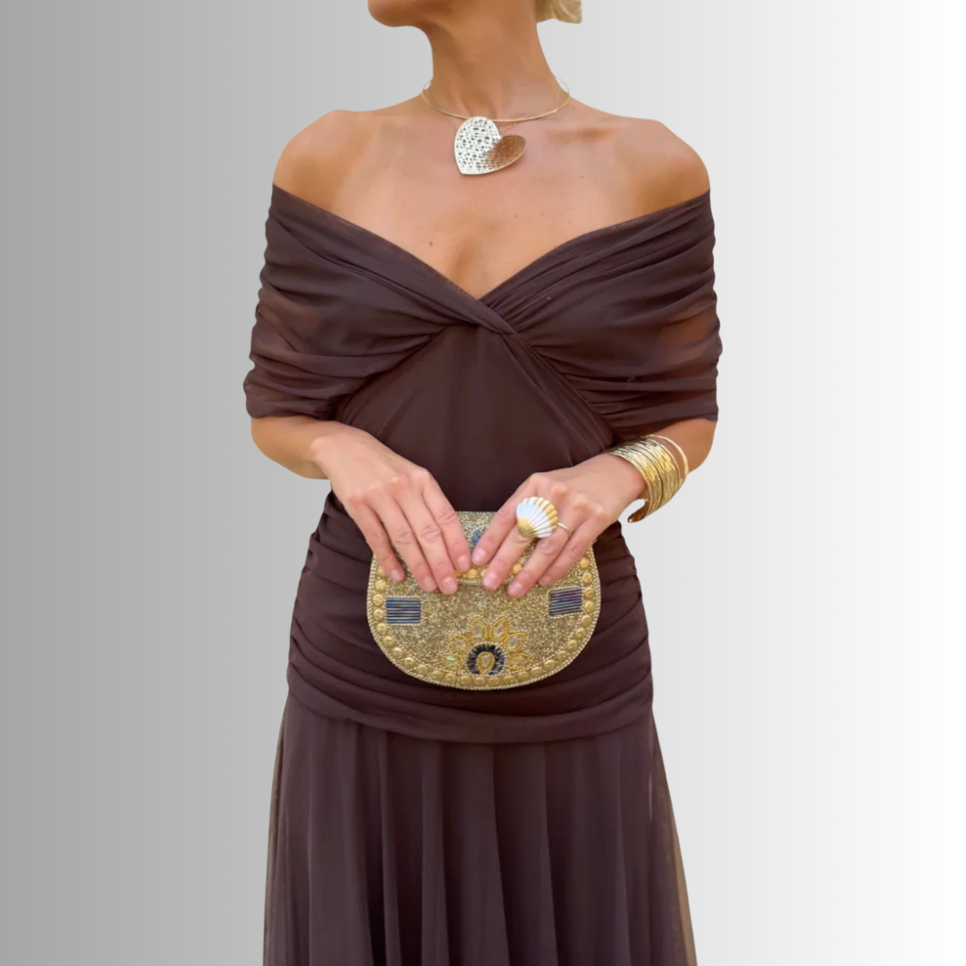 Women's Soft Flowing Maxi Dress | Elegant V-Neckline Summer Gown 0